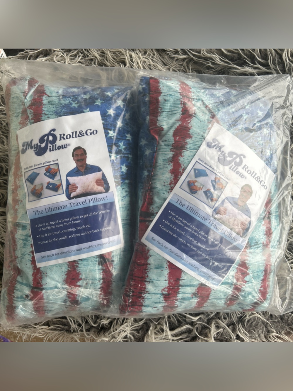 MyPillow Go Anywhere Travel Pillow White 11” x 16” Sm Made In USA NEW 2 Pack.